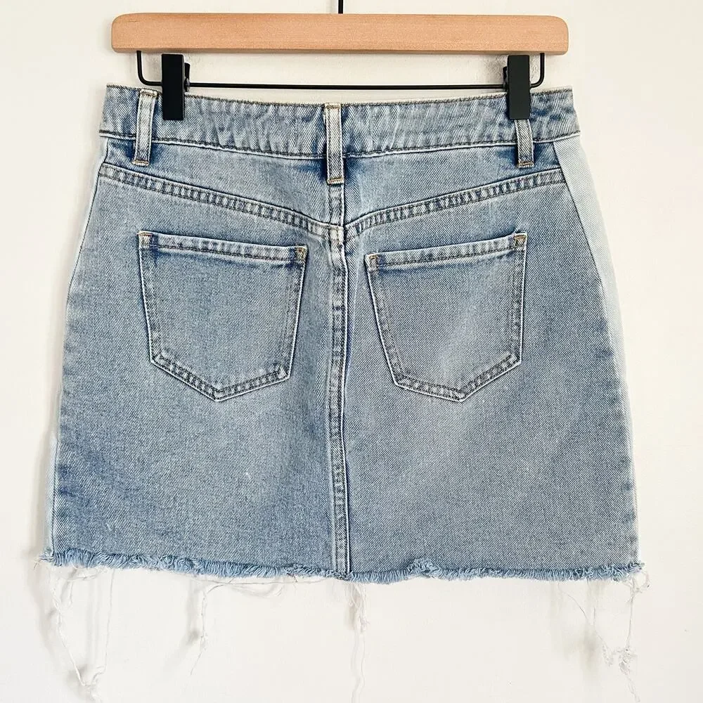 PacSun Distressed Denim Mini Skirt Blue Size 28